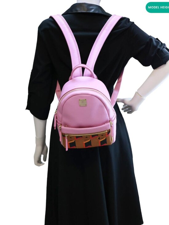 MCM  Visetos Leather Backpack Pink main image 11
